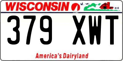 WI license plate 379XWT