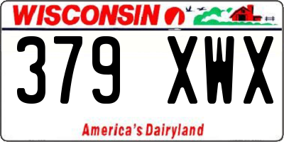 WI license plate 379XWX