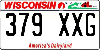 WI license plate 379XXG