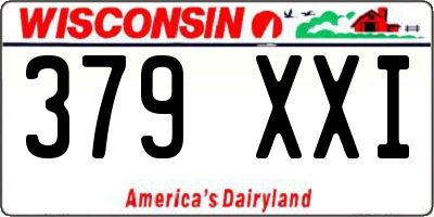 WI license plate 379XXI