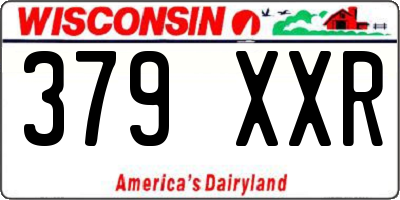 WI license plate 379XXR