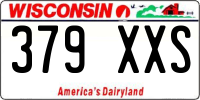 WI license plate 379XXS