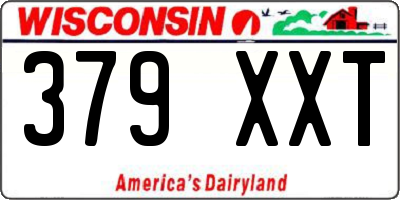 WI license plate 379XXT
