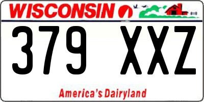 WI license plate 379XXZ