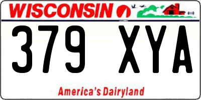 WI license plate 379XYA