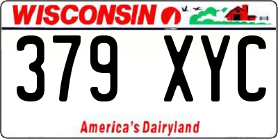 WI license plate 379XYC