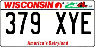 WI license plate 379XYE