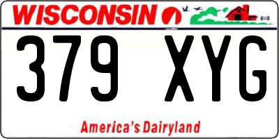 WI license plate 379XYG