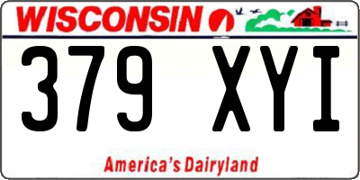 WI license plate 379XYI