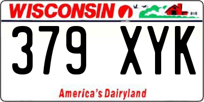 WI license plate 379XYK
