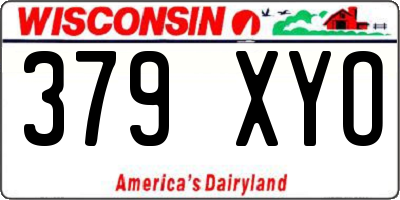 WI license plate 379XYO
