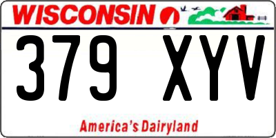 WI license plate 379XYV