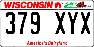 WI license plate 379XYX