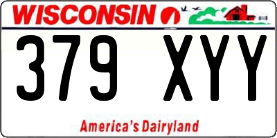 WI license plate 379XYY