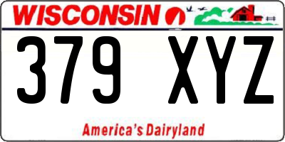 WI license plate 379XYZ