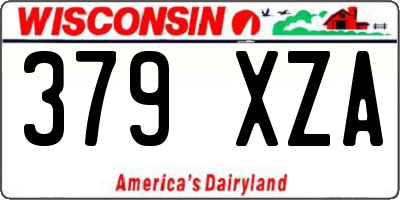 WI license plate 379XZA