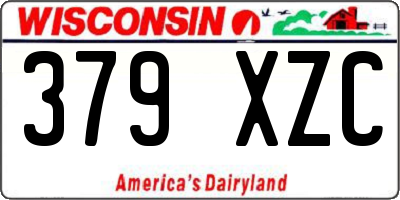 WI license plate 379XZC