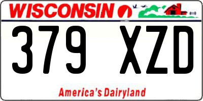 WI license plate 379XZD