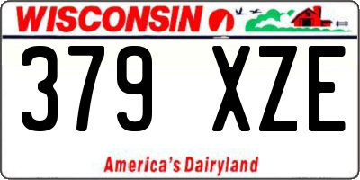 WI license plate 379XZE
