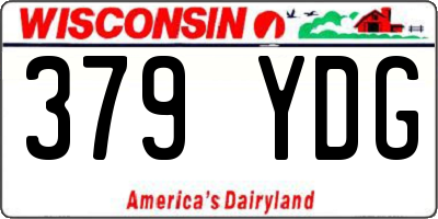 WI license plate 379YDG