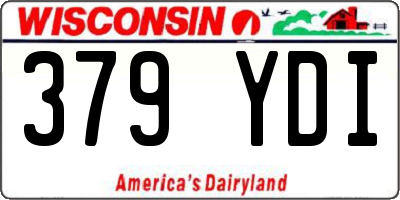 WI license plate 379YDI