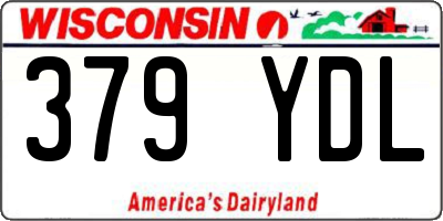 WI license plate 379YDL