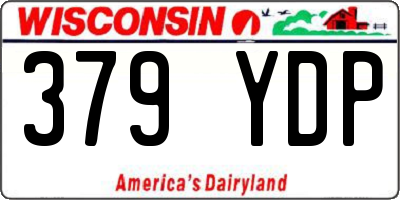 WI license plate 379YDP