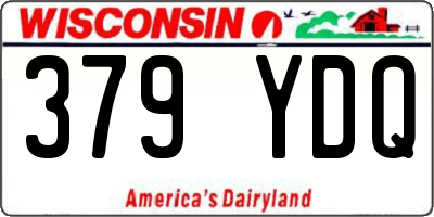 WI license plate 379YDQ