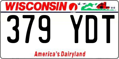 WI license plate 379YDT