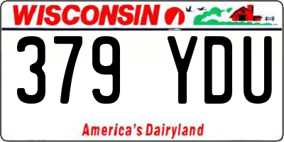 WI license plate 379YDU