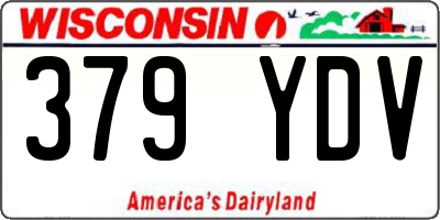 WI license plate 379YDV