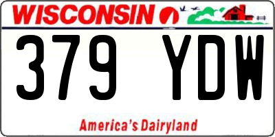 WI license plate 379YDW