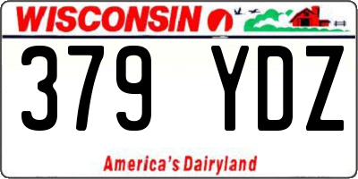 WI license plate 379YDZ