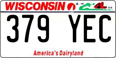 WI license plate 379YEC