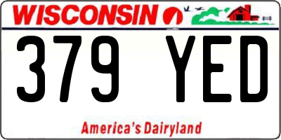 WI license plate 379YED