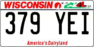 WI license plate 379YEI