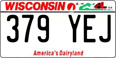WI license plate 379YEJ