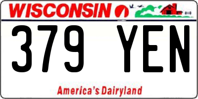 WI license plate 379YEN