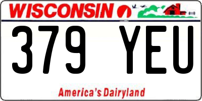 WI license plate 379YEU
