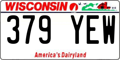 WI license plate 379YEW