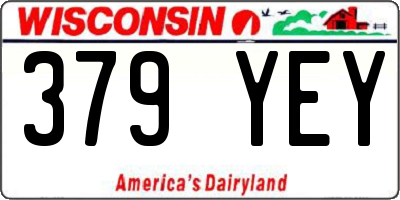 WI license plate 379YEY