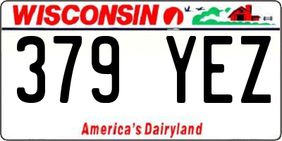 WI license plate 379YEZ