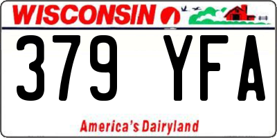 WI license plate 379YFA