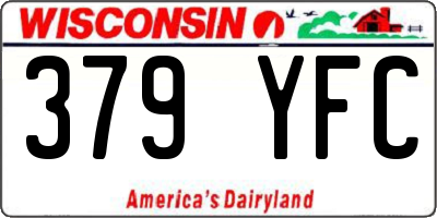 WI license plate 379YFC