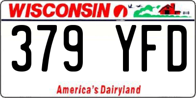 WI license plate 379YFD