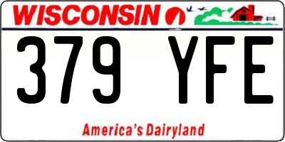 WI license plate 379YFE