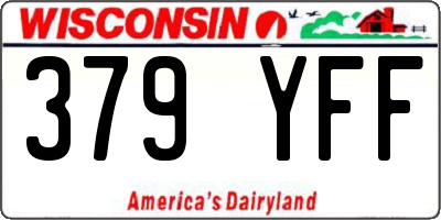 WI license plate 379YFF