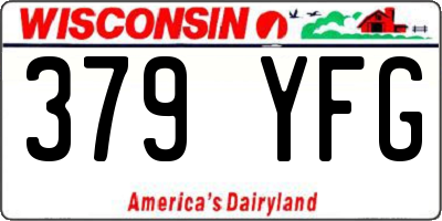 WI license plate 379YFG