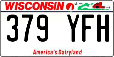 WI license plate 379YFH