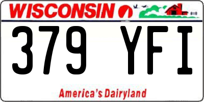 WI license plate 379YFI